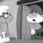 kadr z dobranocki Smerfy