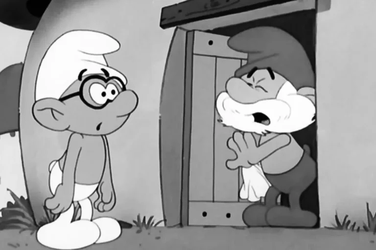 kadr z dobranocki Smerfy