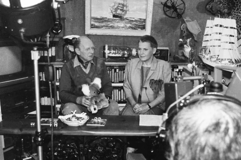 Tony Halik i Elżbieta Dzikowska podczas nagrywania programu Pieprz i wanilia