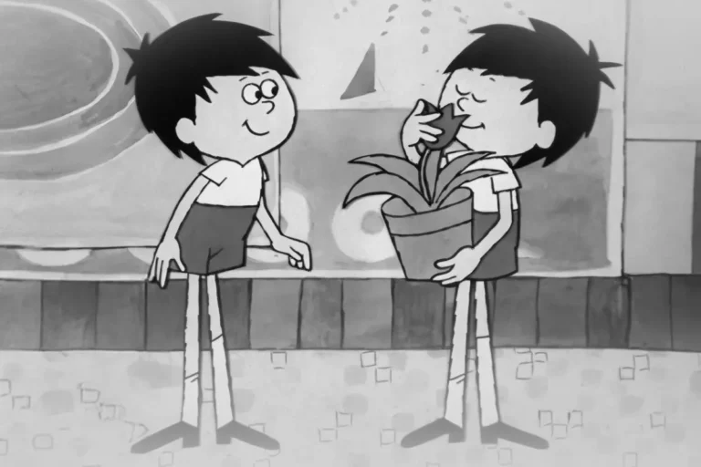 kadr z dobranocki Chłopiec z plakatu