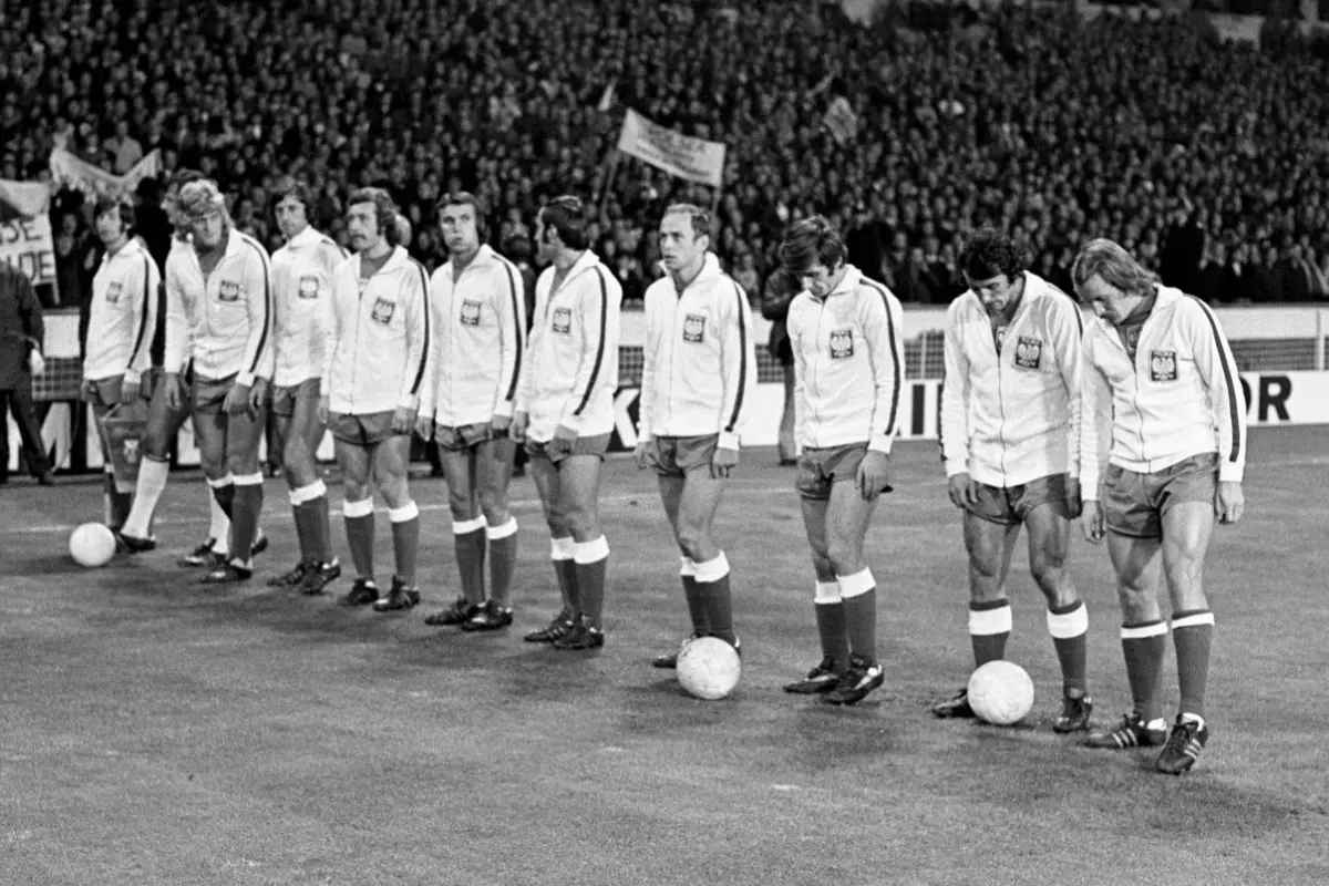 Reprezentacja Polski przed meczem z Anglią na Wembley