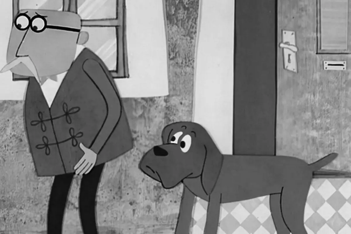 Kadr z dobranocki Fred postrach kotów