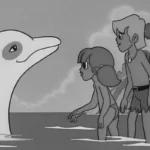 Kadr z serialu animowanego Biały delfin Um