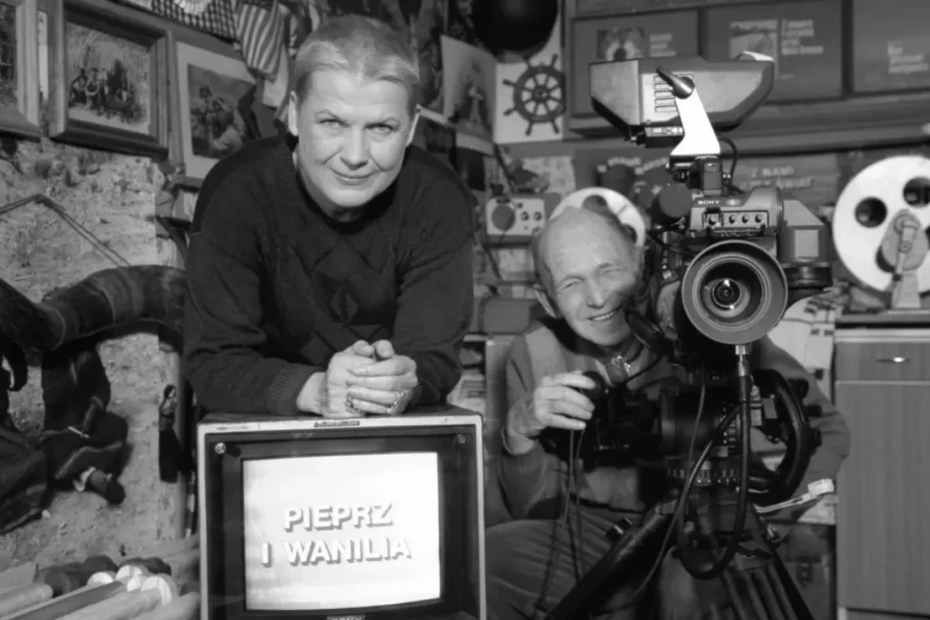 Tony Halik i Elżbieta Dzikowska podczas nagrywania programu Pieprz i wanilia