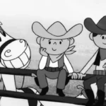 Kadr z dobranocki Bolek i Lolek na Dzikim Zachodzie